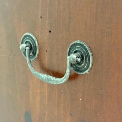 LOT 129B: Vintage Leather Arm Chair & Cabinet