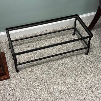 LOT 129B: Vintage Leather Arm Chair & Cabinet