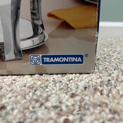 LOT 136B: Three Tramontina Stainless Steel Chafing Dishes in Box