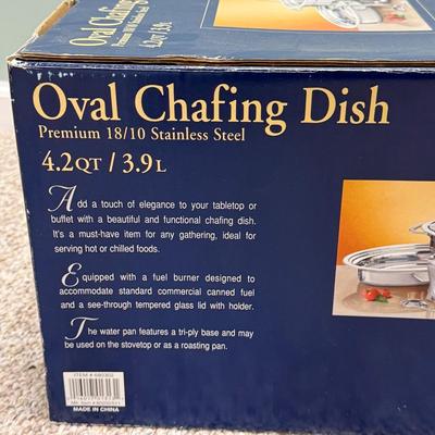 LOT 136B: Three Tramontina Stainless Steel Chafing Dishes in Box