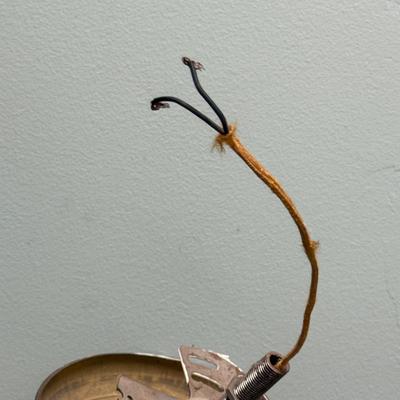 LOT 138B: Brass & Crystal Hanging Light Fixture