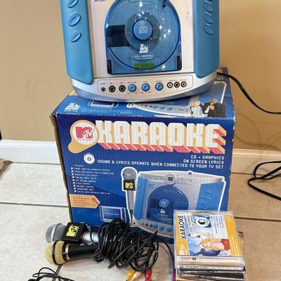 LOT 144W: MTV Karaoke Machine w/ Box, 2 Microphones & CDs