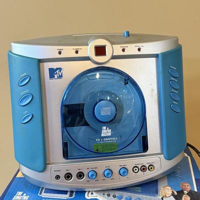 LOT 144W: MTV Karaoke Machine w/ Box, 2 Microphones & CDs