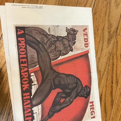 LOT 145W: 1970s Reproductions of Hungarian Soviet Propaganda from 1919