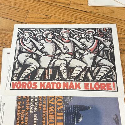 LOT 145W: 1970s Reproductions of Hungarian Soviet Propaganda from 1919