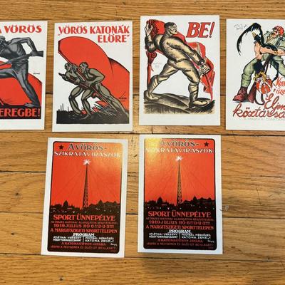 LOT 145W: 1970s Reproductions of Hungarian Soviet Propaganda from 1919