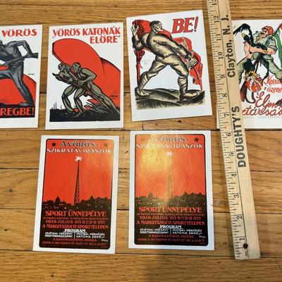LOT 145W: 1970s Reproductions of Hungarian Soviet Propaganda from 1919