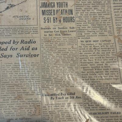 LOT 146W: Antique 1925 Brooklyn Daily Eagle Newspaper w/ COA