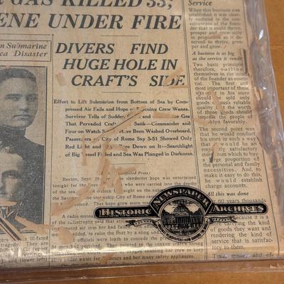 LOT 146W: Antique 1925 Brooklyn Daily Eagle Newspaper w/ COA