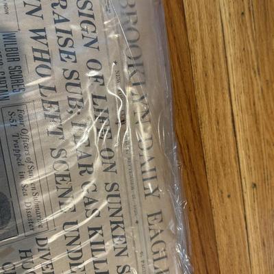LOT 146W: Antique 1925 Brooklyn Daily Eagle Newspaper w/ COA