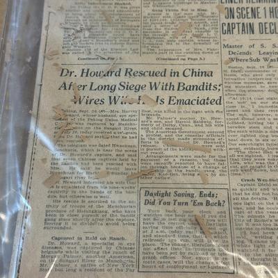 LOT 146W: Antique 1925 Brooklyn Daily Eagle Newspaper w/ COA