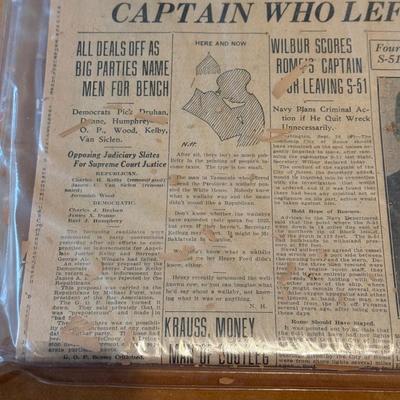 LOT 146W: Antique 1925 Brooklyn Daily Eagle Newspaper w/ COA