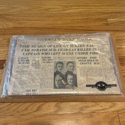 LOT 146W: Antique 1925 Brooklyn Daily Eagle Newspaper w/ COA