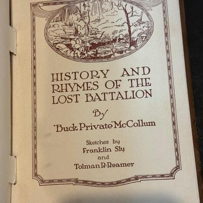 LOT 149W: WWI Photos from Jerusalem & Palestine, 1929 History & Rhymes of the Lost Battalion & More