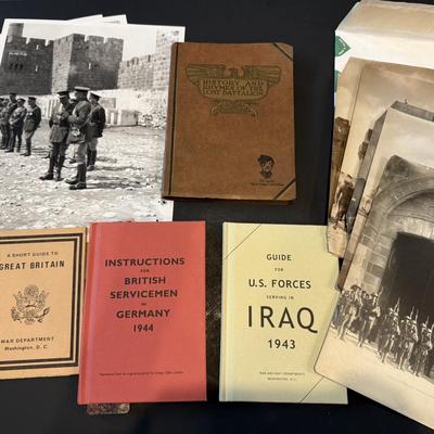 LOT 149W: WWI Photos from Jerusalem & Palestine, 1929 History & Rhymes of the Lost Battalion & More
