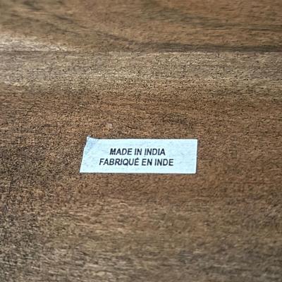 LOT 151L: Wooden Two Tier Side Table w/ Beautiful Lamp