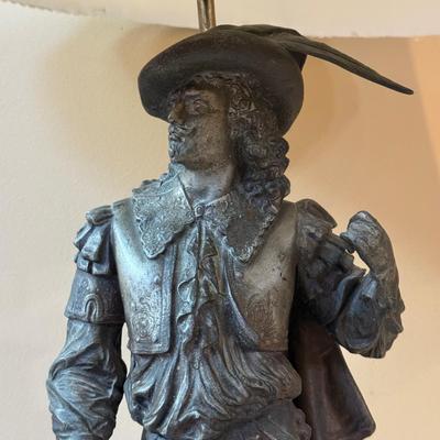 LOT 152L: Vintage Cast Metal Don Juan Table Lamp