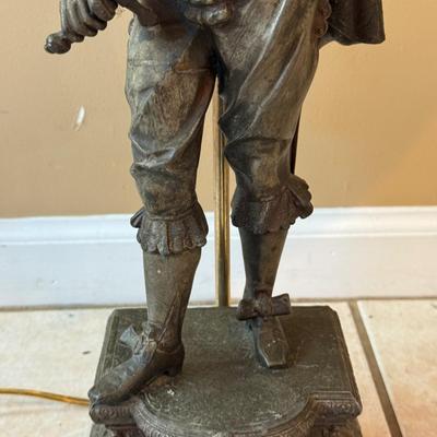 LOT 152L: Vintage Cast Metal Don Juan Table Lamp