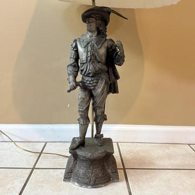 LOT 152L: Vintage Cast Metal Don Juan Table Lamp