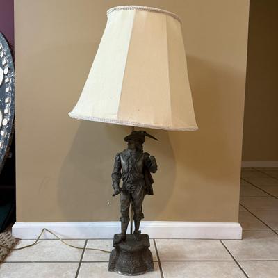 LOT 152L: Vintage Cast Metal Don Juan Table Lamp