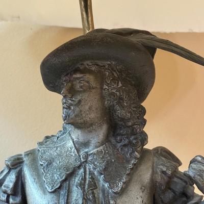 LOT 152L: Vintage Cast Metal Don Juan Table Lamp