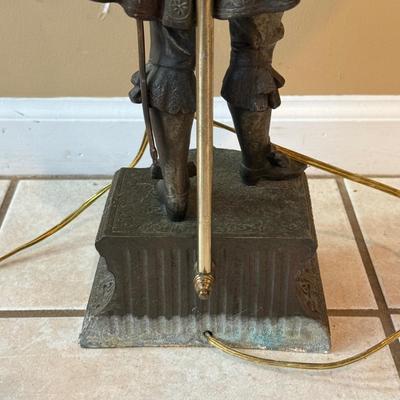 LOT 152L: Vintage Cast Metal Don Juan Table Lamp