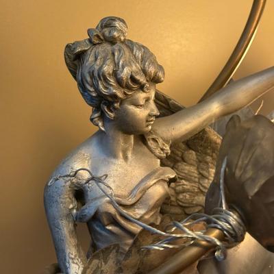 LOT 153L: Beautiful Made in France Table Lamp Signed by Artist