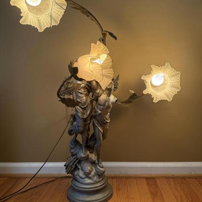 LOT 153L: Beautiful Made in France Table Lamp Signed by Artist