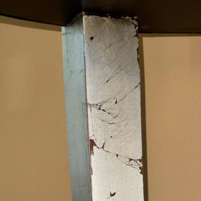 LOT 154L: Vintage Hand Made Mirrored Circle Table Signed by Artist