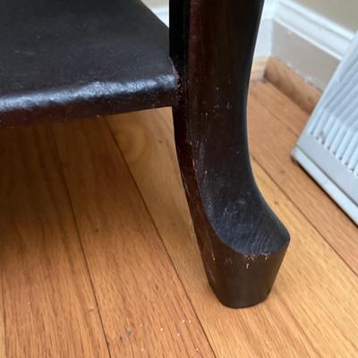 LOT 155D: Vintage Leather & Animal Print Side Table