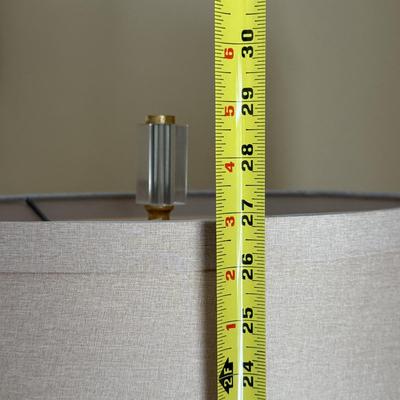 LOT 158U: Gold Leafed w/ Crystal Foot Table Lamp