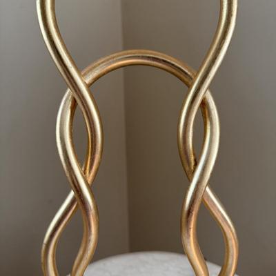 LOT 158U: Gold Leafed w/ Crystal Foot Table Lamp