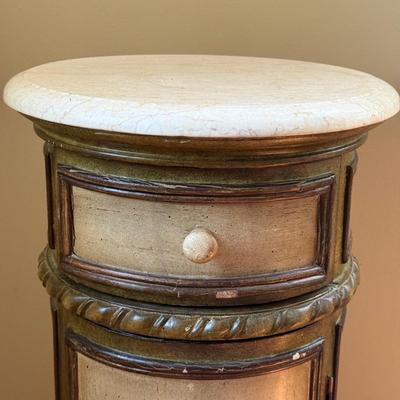 LOT 159U: Palm Tree Resin Pedestal