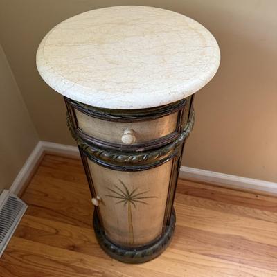 LOT 159U: Palm Tree Resin Pedestal