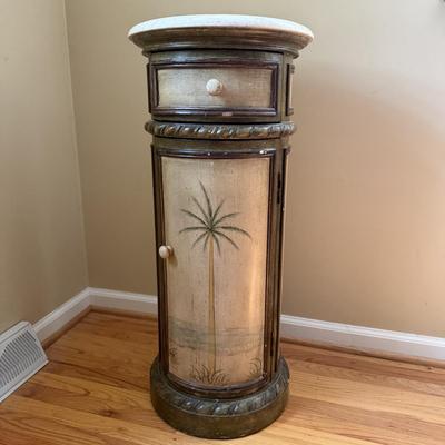 LOT 159U: Palm Tree Resin Pedestal