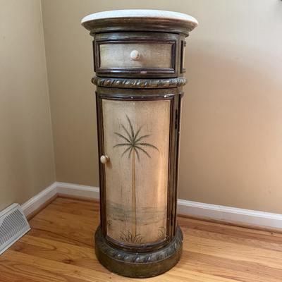 LOT 159U: Palm Tree Resin Pedestal