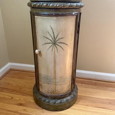 LOT 159U: Palm Tree Resin Pedestal