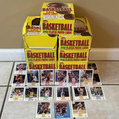 LOT 172K: Nine Open Boxes Of Fleer Basketball Cards
