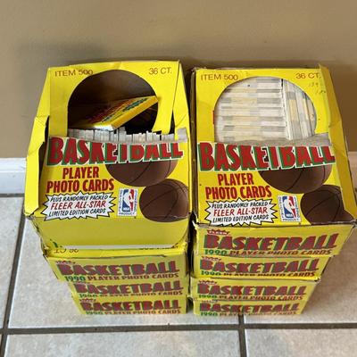 LOT 172K: Nine Open Boxes Of Fleer Basketball Cards