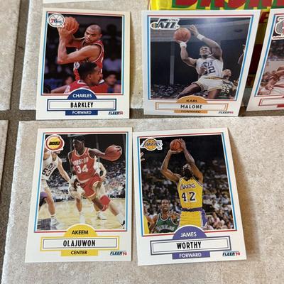 LOT 172K: Nine Open Boxes Of Fleer Basketball Cards