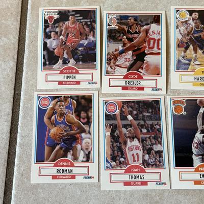 LOT 172K: Nine Open Boxes Of Fleer Basketball Cards