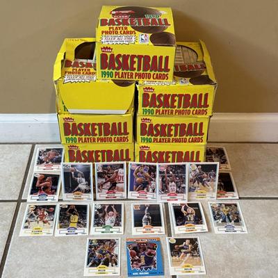 LOT 172K: Nine Open Boxes Of Fleer Basketball Cards