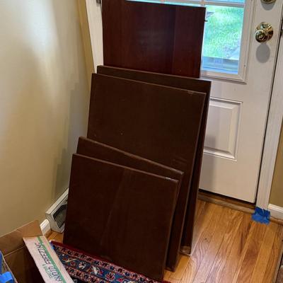 LOT 174K: Ethan Allen Dinning Table w/ Drawers, 4 Matching Chairs, Two Leafs & Pads