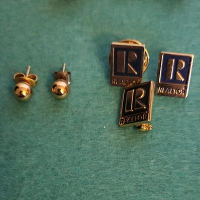 6 PAIRS OF EARRINGS AND 3 PINS