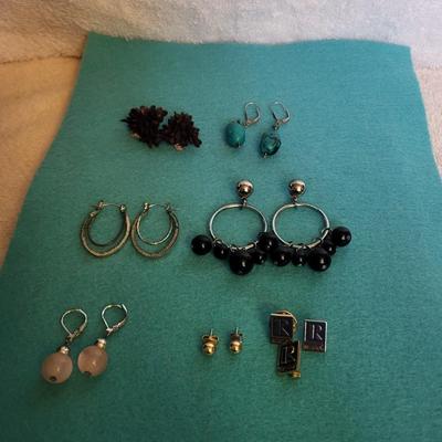 6 PAIRS OF EARRINGS AND 3 PINS