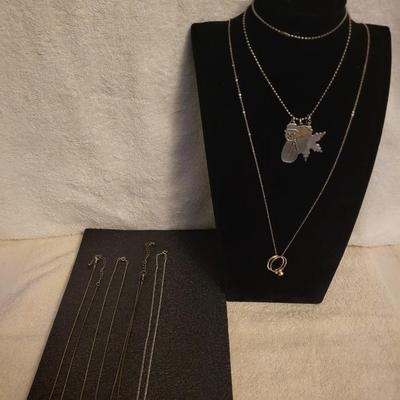 6 DAINTY COSTUME NECKLACES