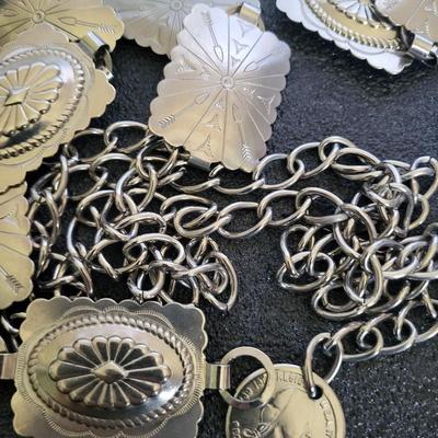SILVER-TONE JEWELRY AND CONCHO BELT