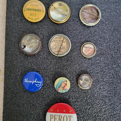 VINTAGE PINBACK BUTTONS