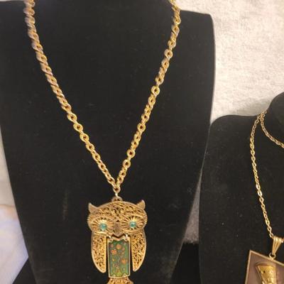 OWL AND EGYPTIAN THEMED NECKLACES