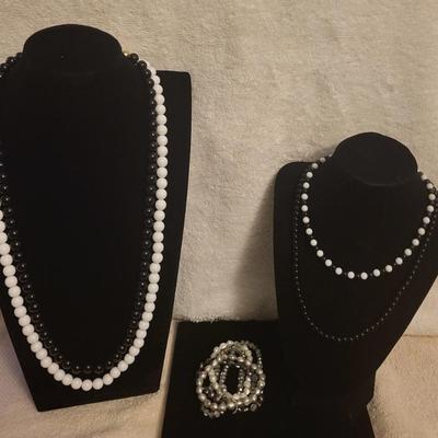 BEADED NECKLACES AND BRACELET